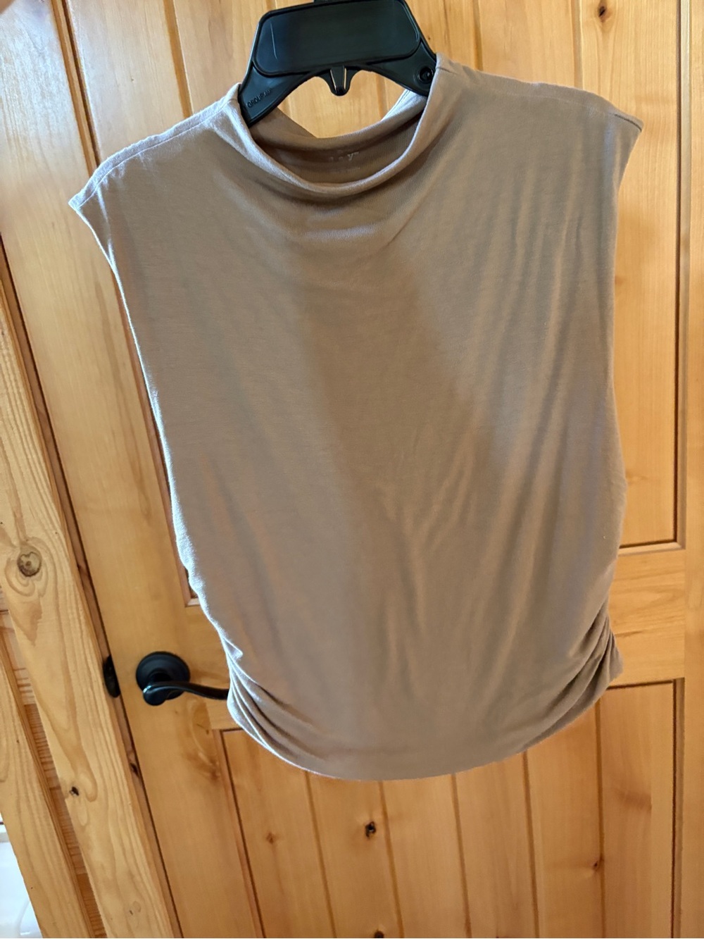 a new day Sleeveless Mock Neck Tank Top in Taupe